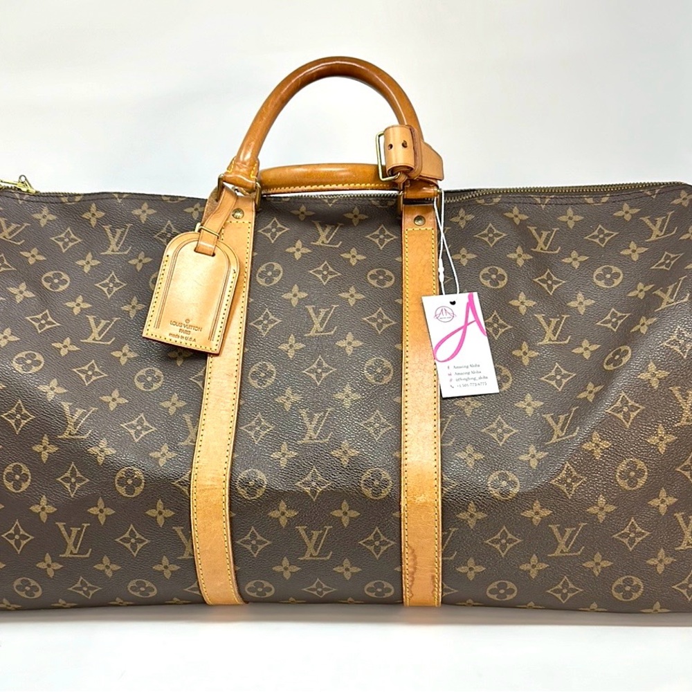 💯 Authentic Louis Vuitton Monogram Keepall 55